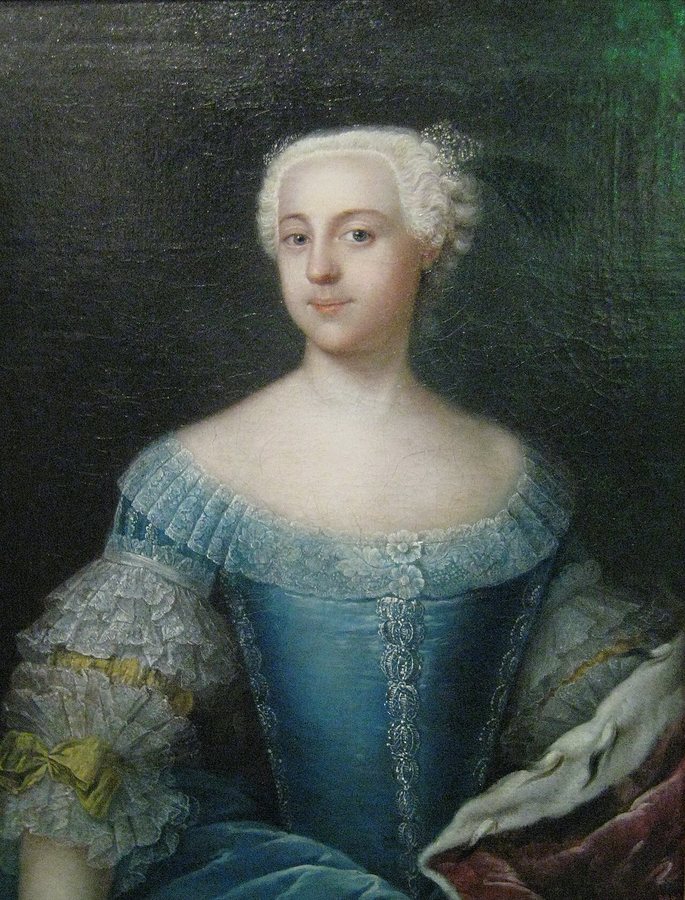 Catherine in her childhood, by Anna Rosina de Gasc, 1742