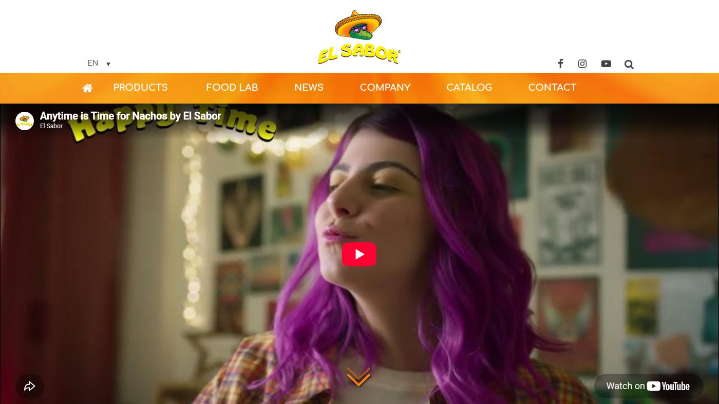 The home page of elsabor.gr