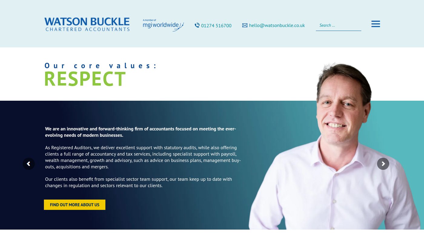 The home page of watsonbuckle.co.uk