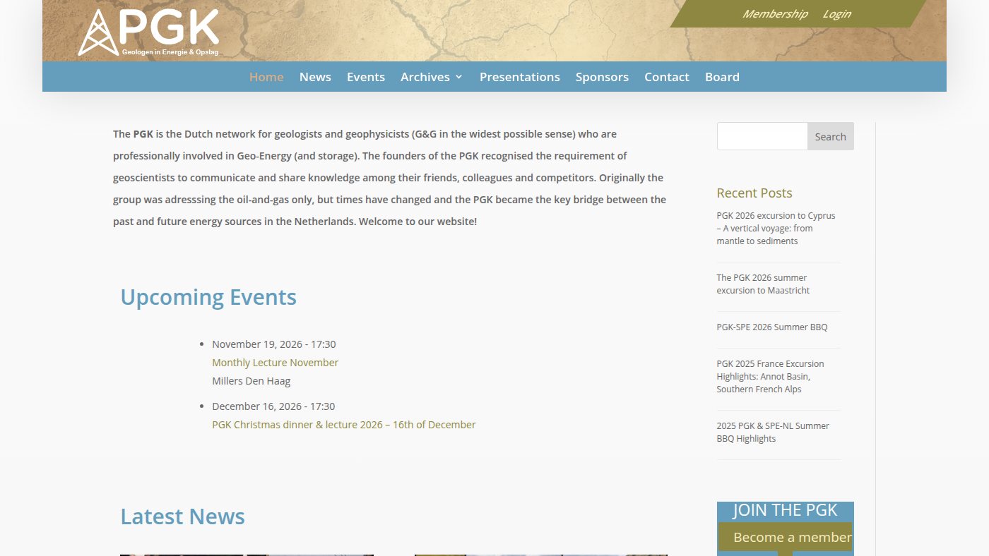 The home page of pgknet.nl