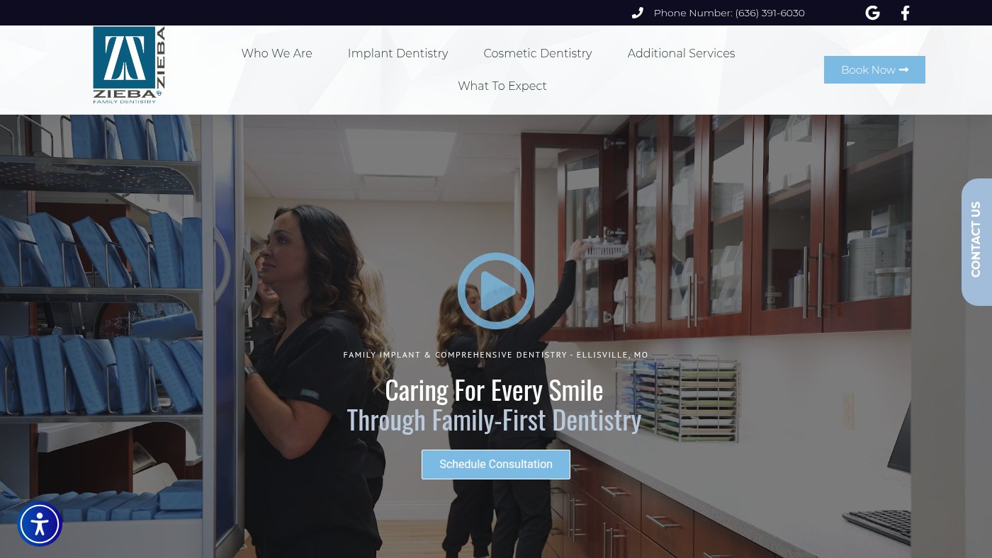 The home page of ziebafamilydentistry.com