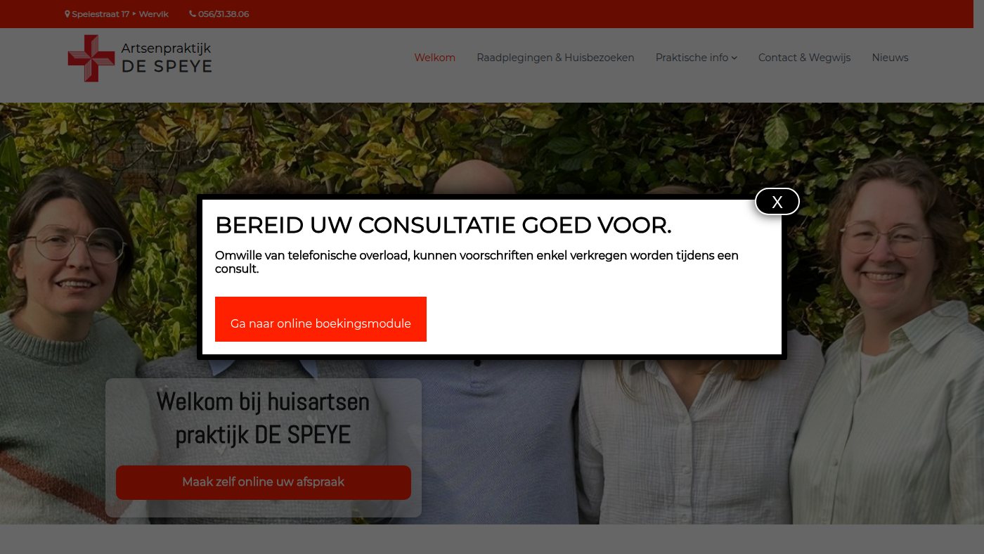 The home page of dokteressel.be