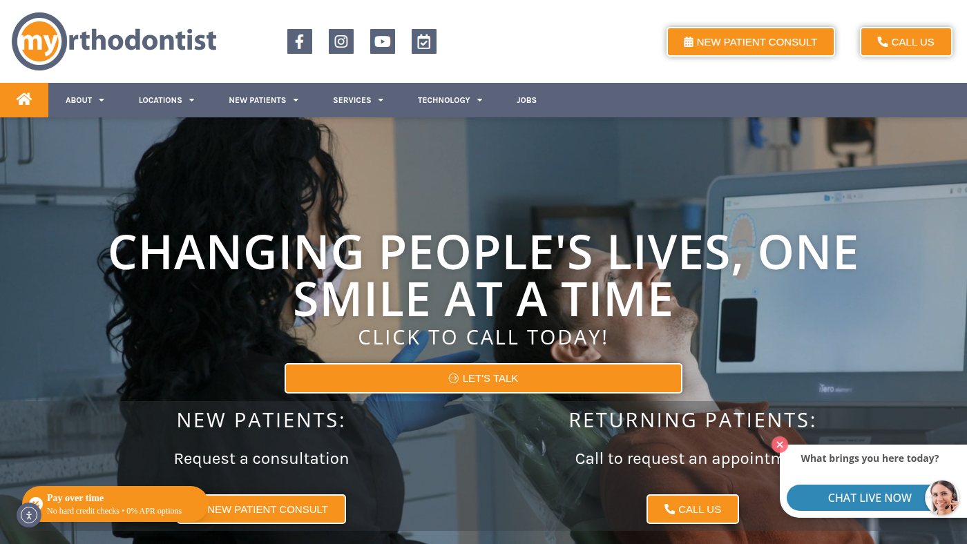 The home page of luvmyorthodontist.com