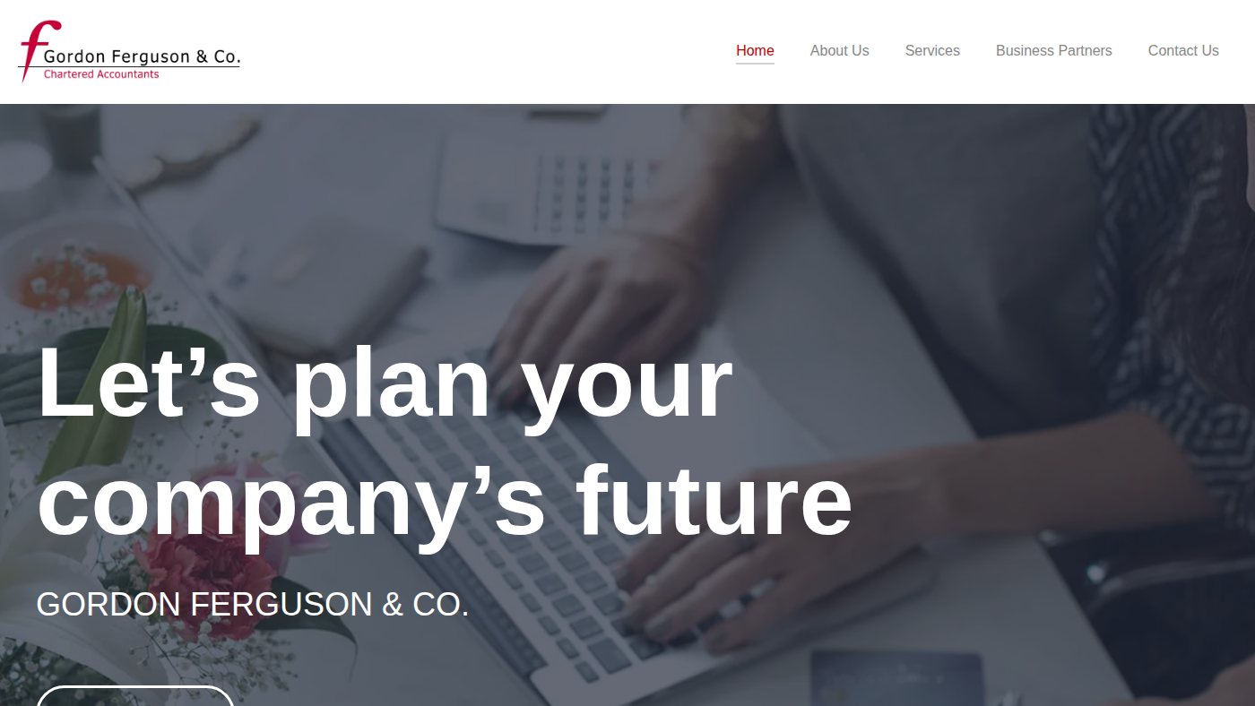 The home page of gordonferguson.co.uk