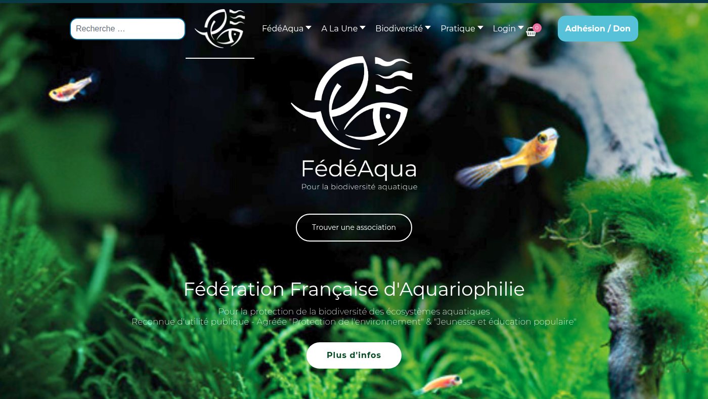 The home page of fedeaqua.org