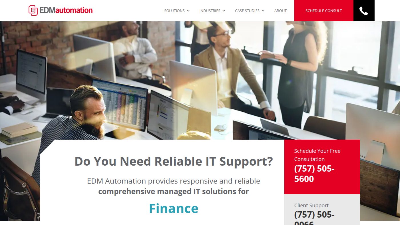 The home page of edmautomation.com