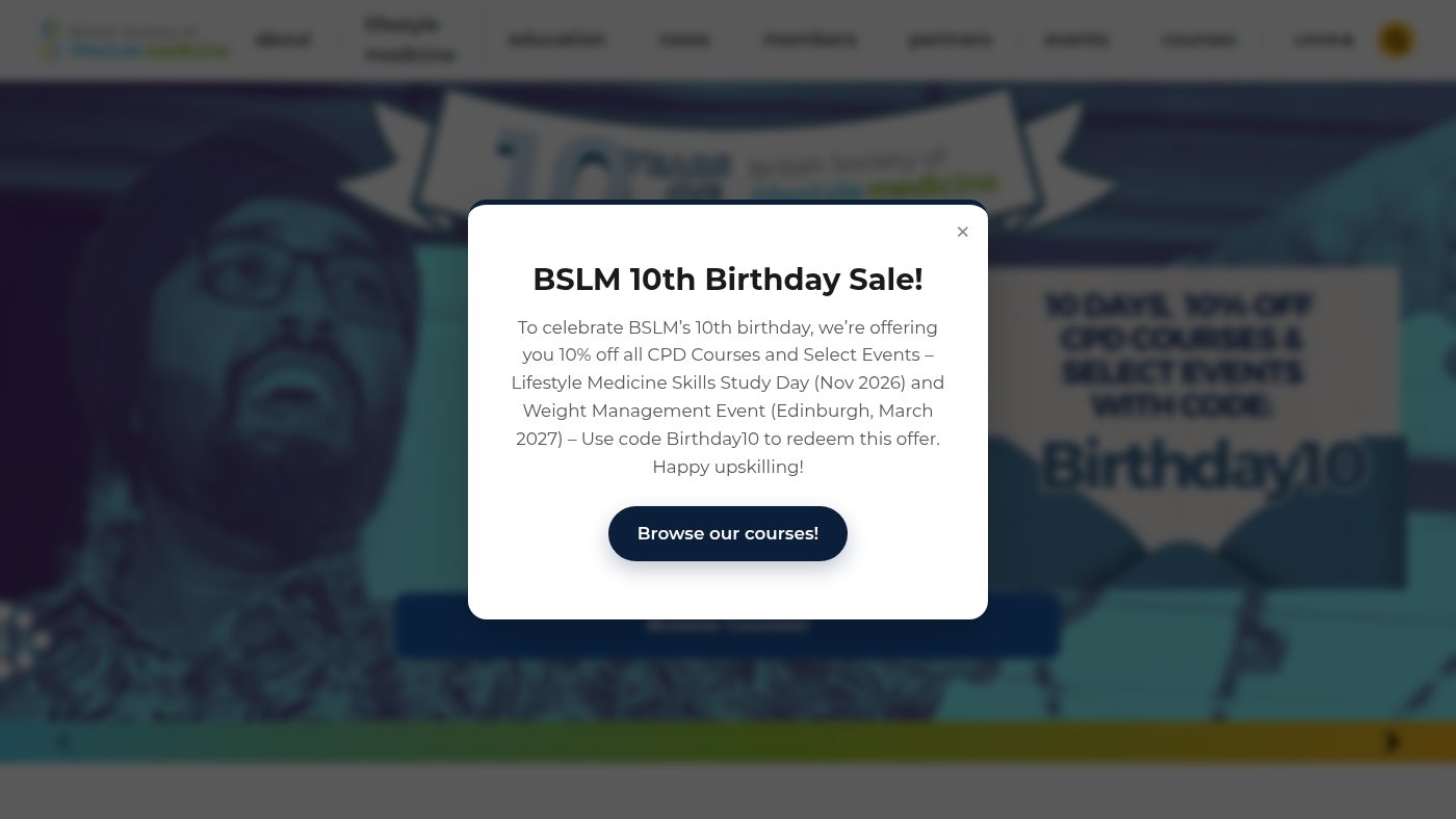 The home page of bslm.org.uk