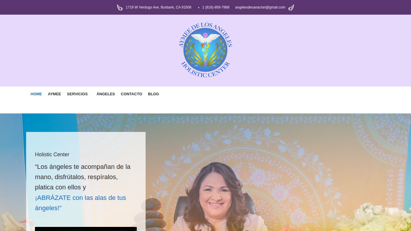 The home page of angelesdesanacion.com