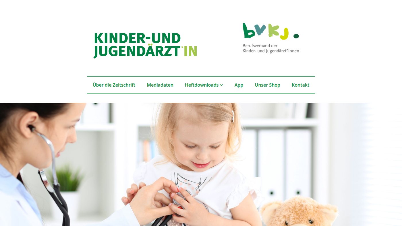 The home page of kinder-undjugendarzt.de