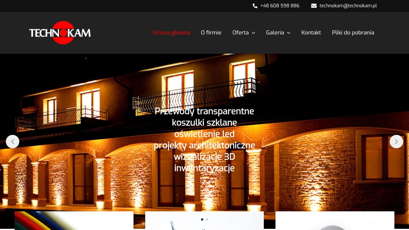 The home page of technokam.pl