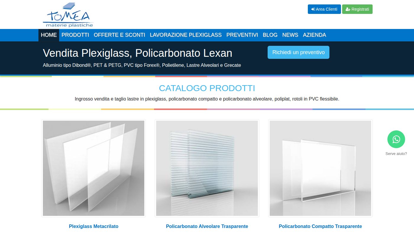 The home page of tomearoma.it