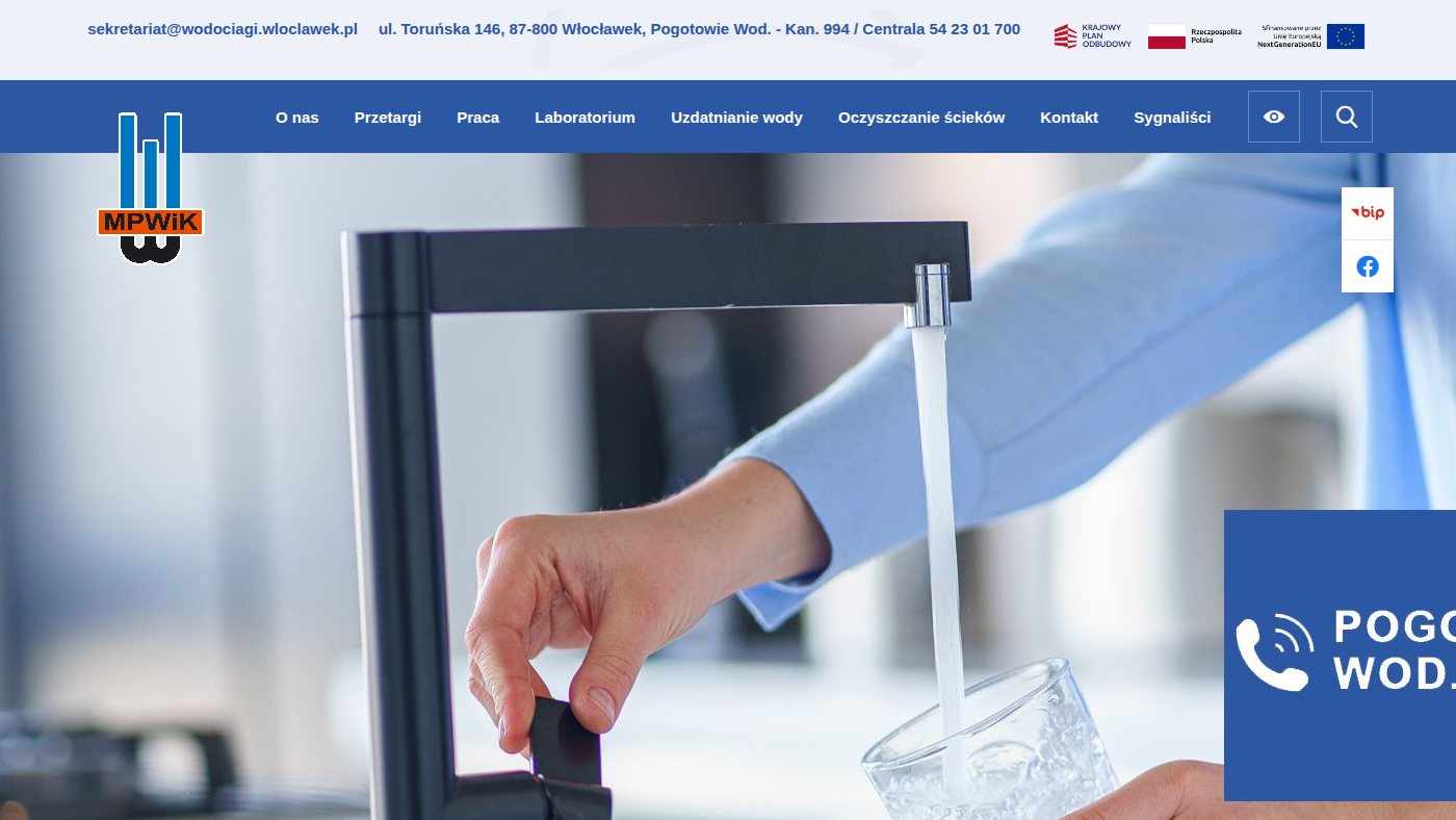 The home page of mpwik.wloclawek.pl