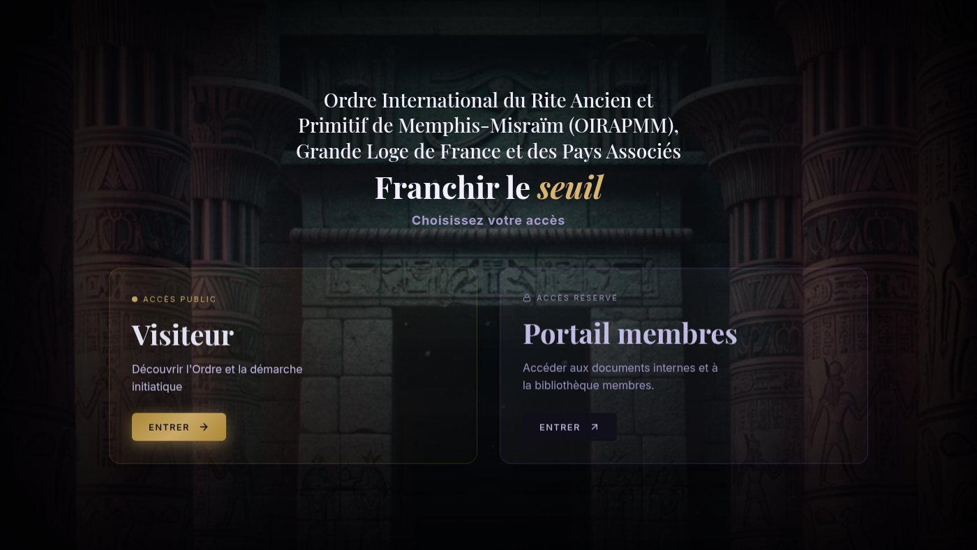The home page of memphismisraim.fr
