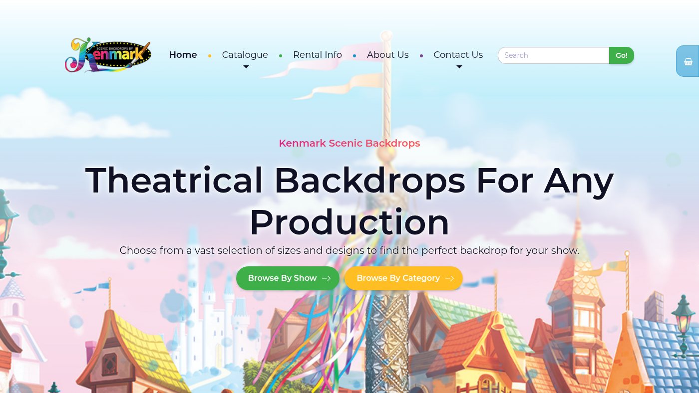 The home page of kenmarkbackdrops.com