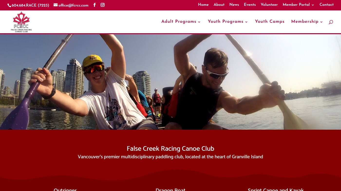 The home page of fcrcc.com