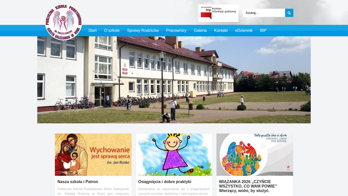 The home page of salezjankirumia.pl