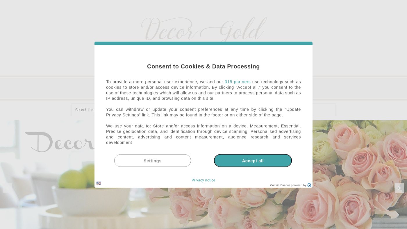 The home page of decorgolddesigns.com