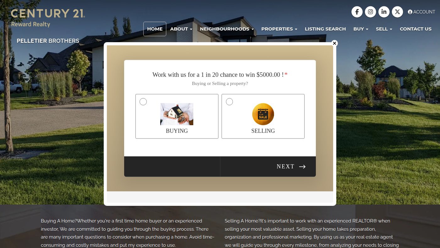 The home page of c21rewardrealty.com