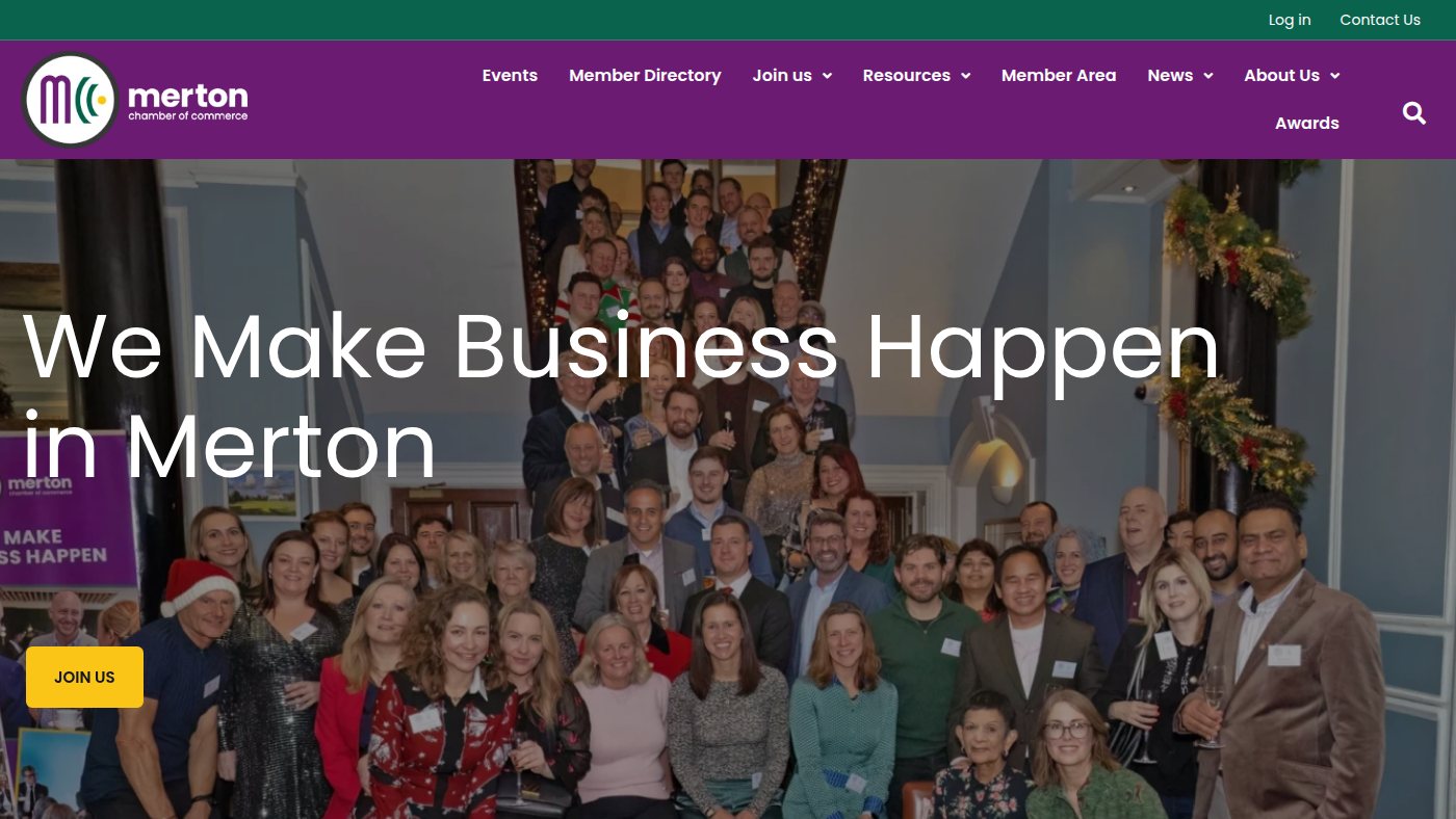 The home page of mertonchamber.co.uk