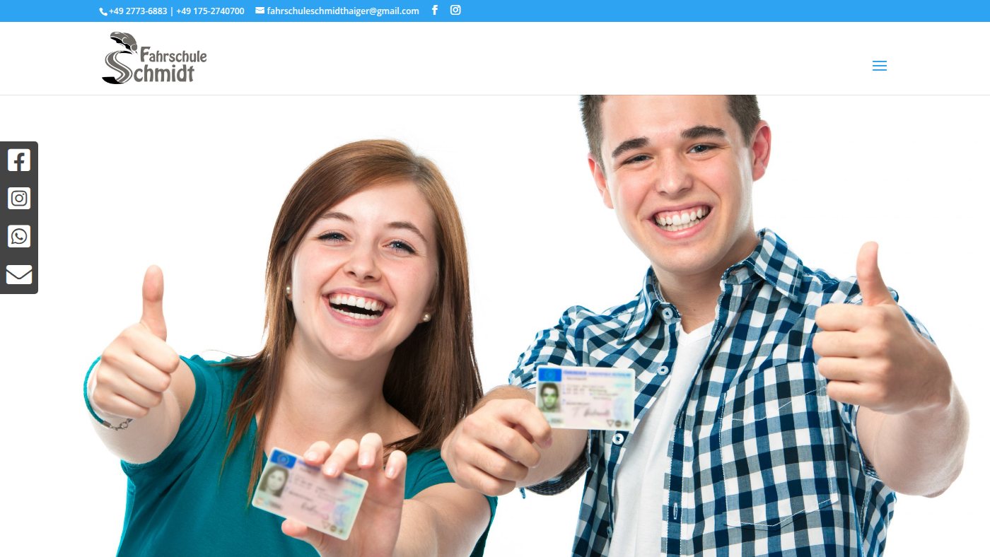 The home page of fahrschule-ws.de