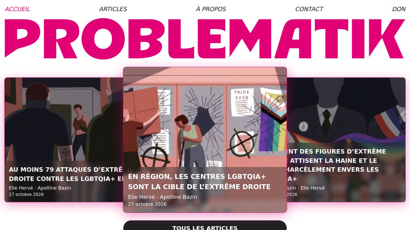 The home page of problematik-media.com
