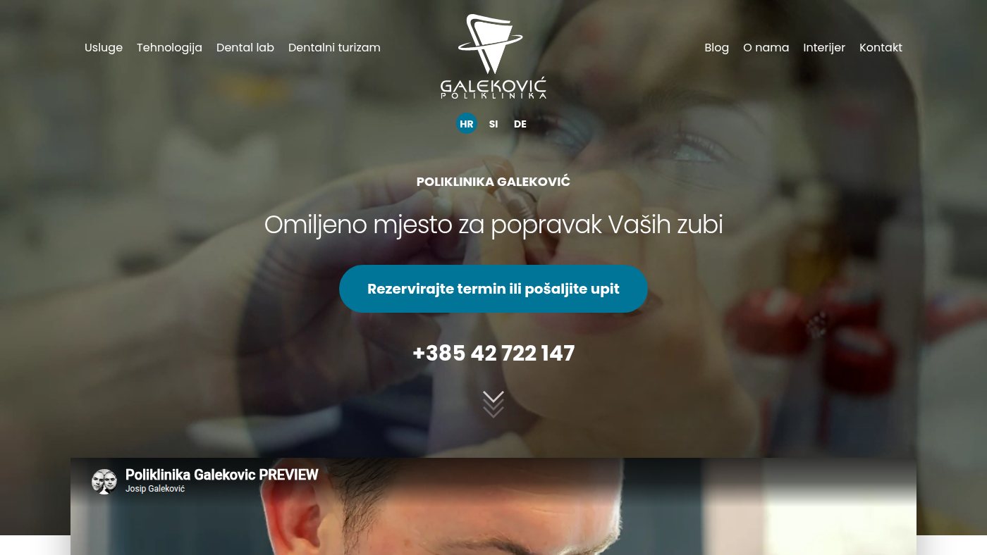 The home page of poliklinika-galekovic.hr