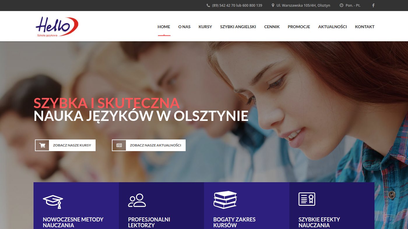 The home page of hello.olsztyn.pl