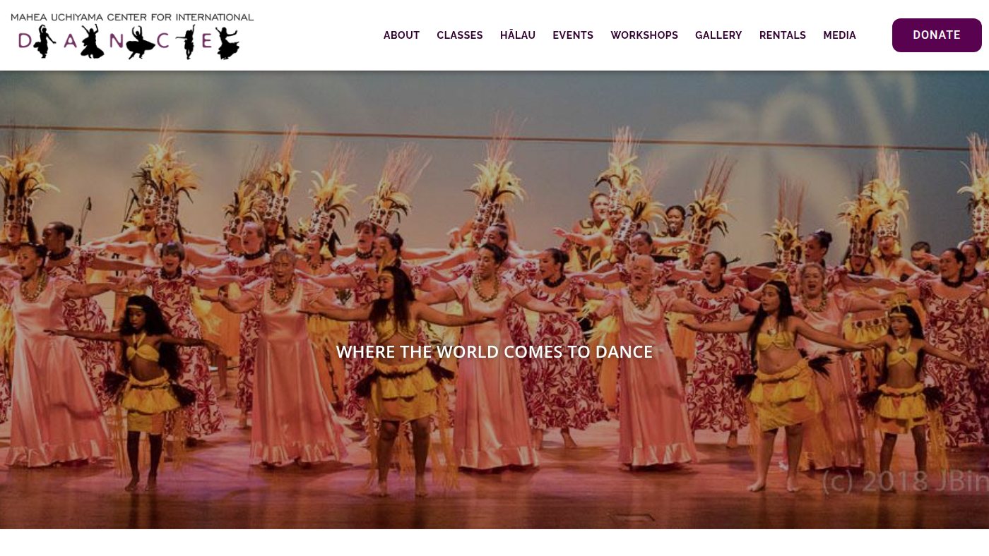 The home page of centerforinternationaldance.org