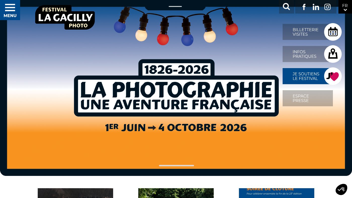 The home page of festivalphoto-lagacilly.com