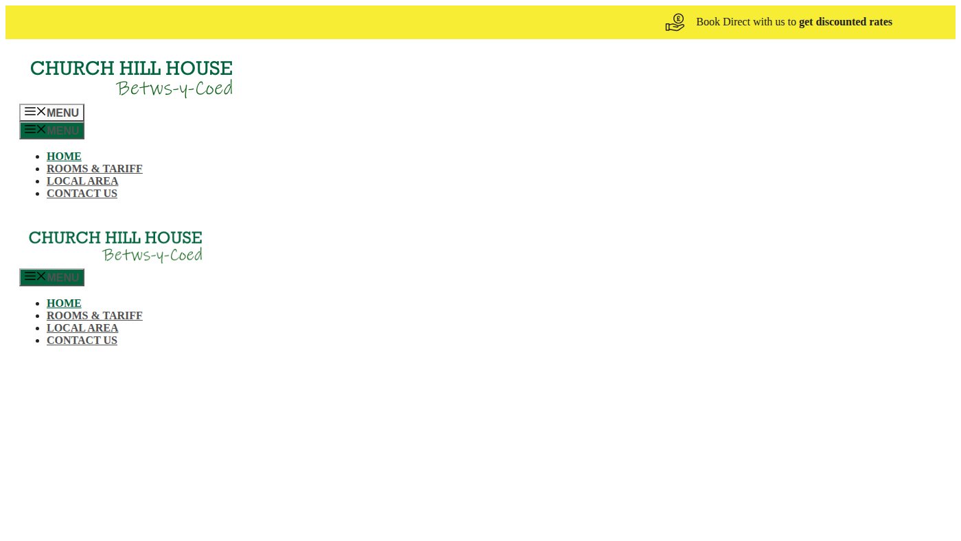 The home page of church-hill-house.co.uk