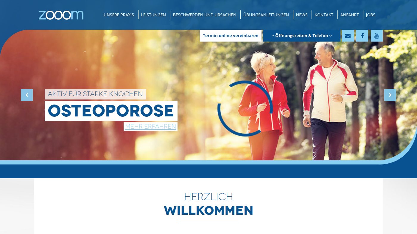 The home page of zooom-med.de
