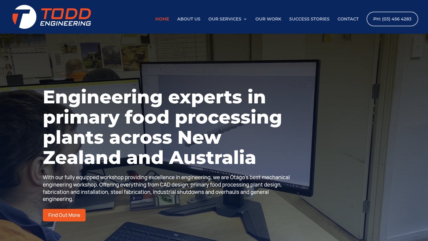 The home page of toddengineering.co.nz