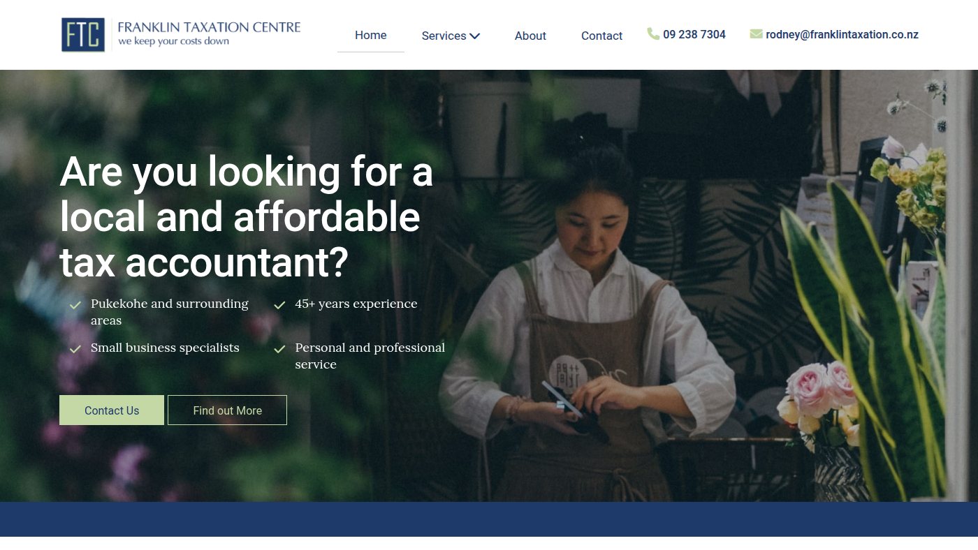 The home page of franklintaxation.co.nz