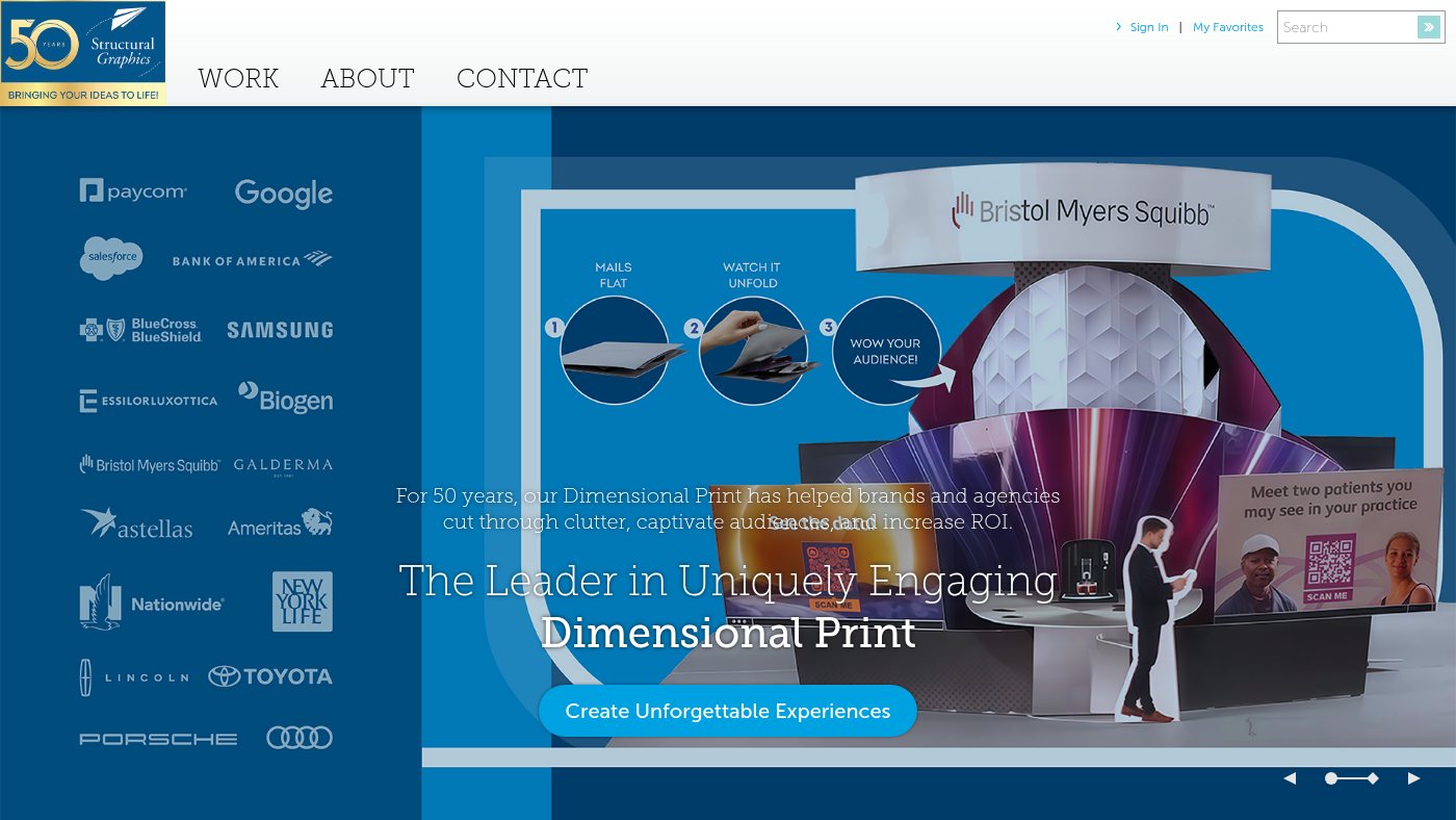 The home page of structuralgraphics.com
