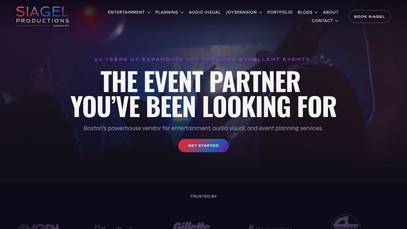 The home page of siagelproductions.com