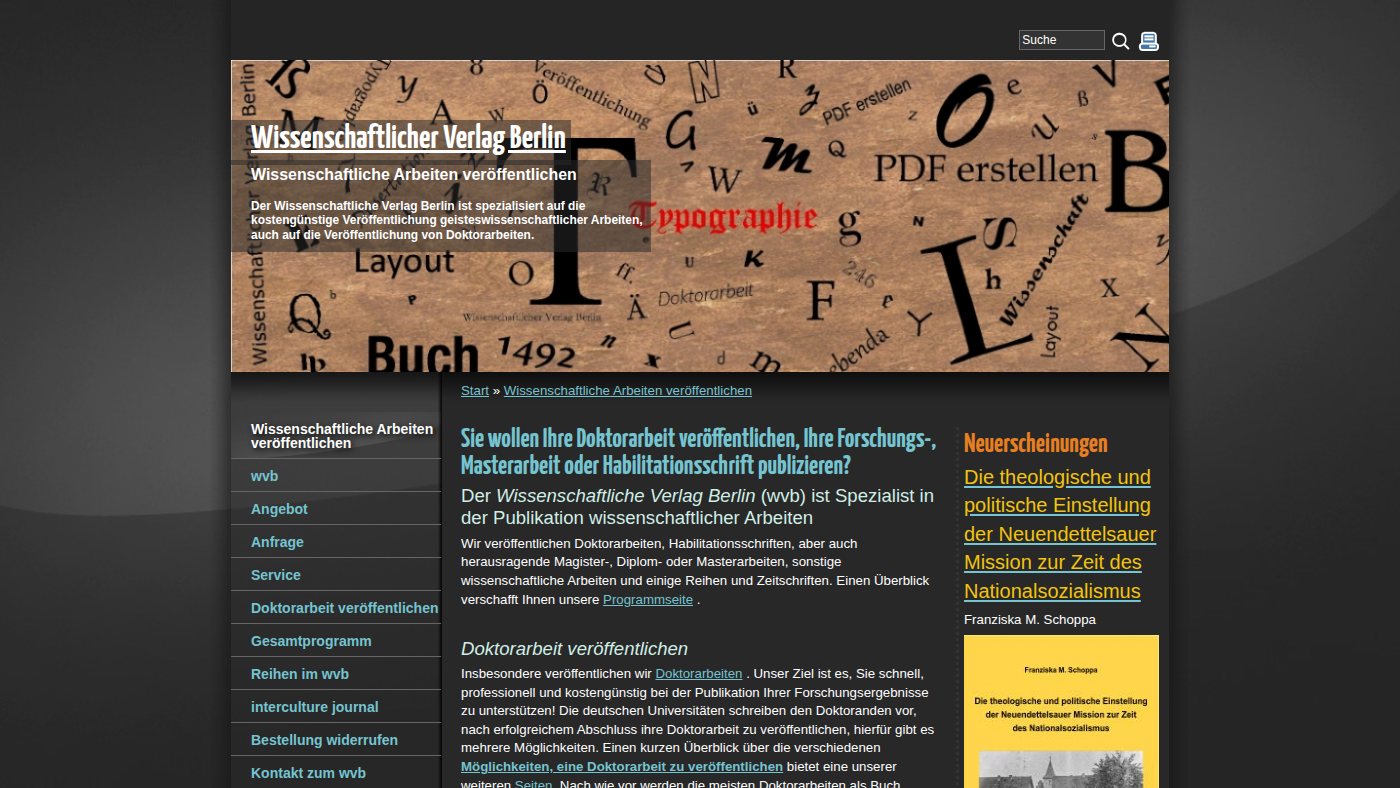 The home page of wvberlin.com
