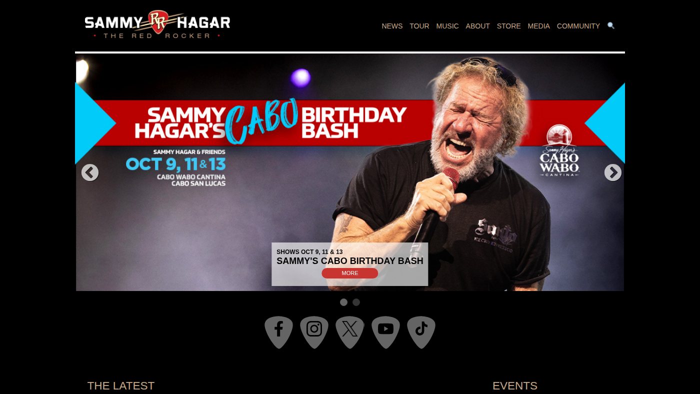 The home page of redrocker.com