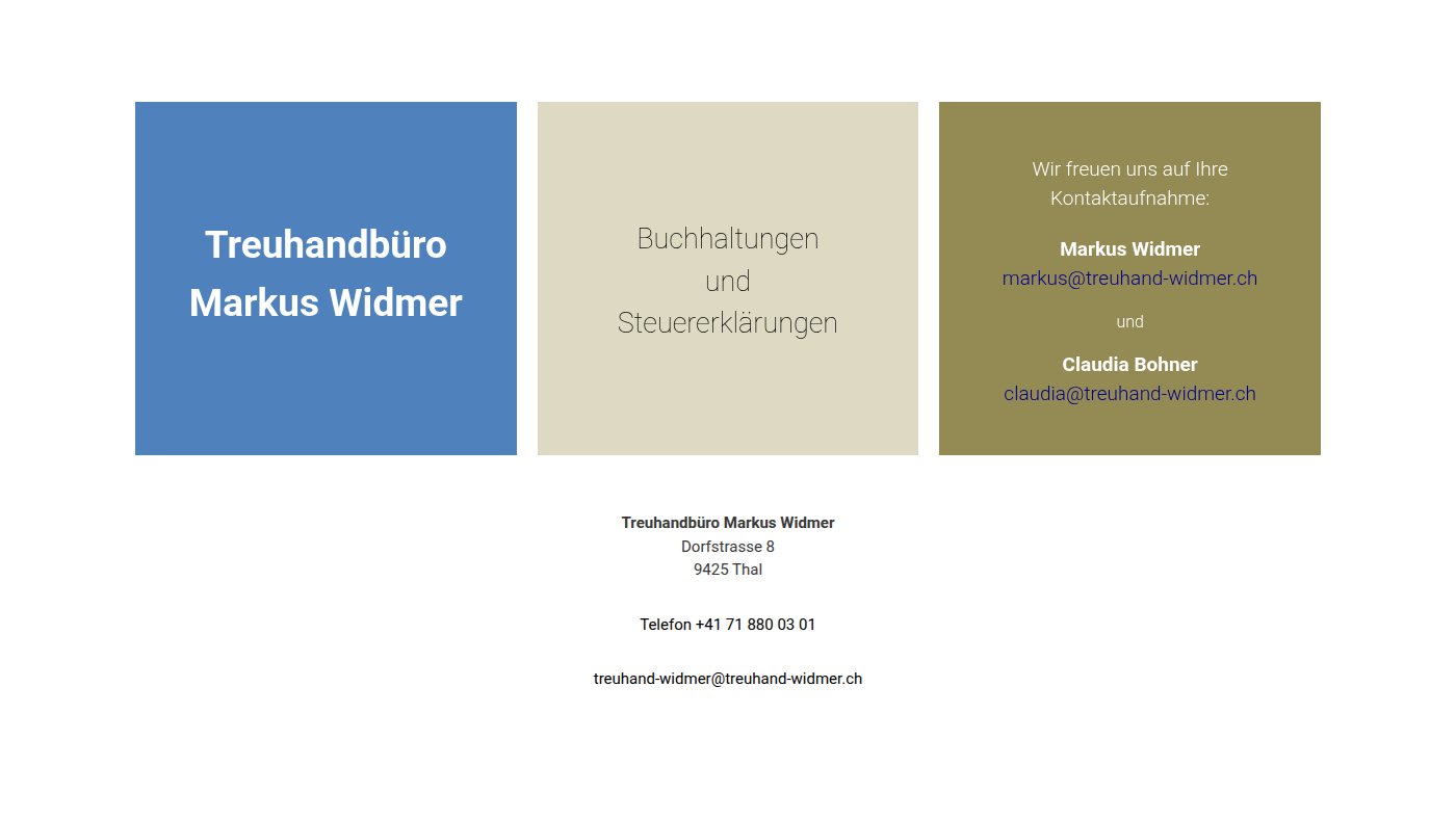 The home page of treuhand-widmer.ch