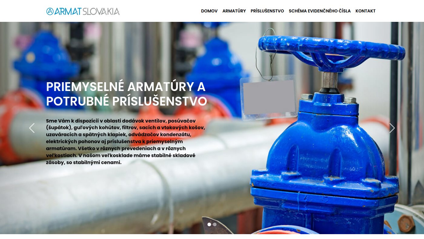 The home page of armatslovakia.eu