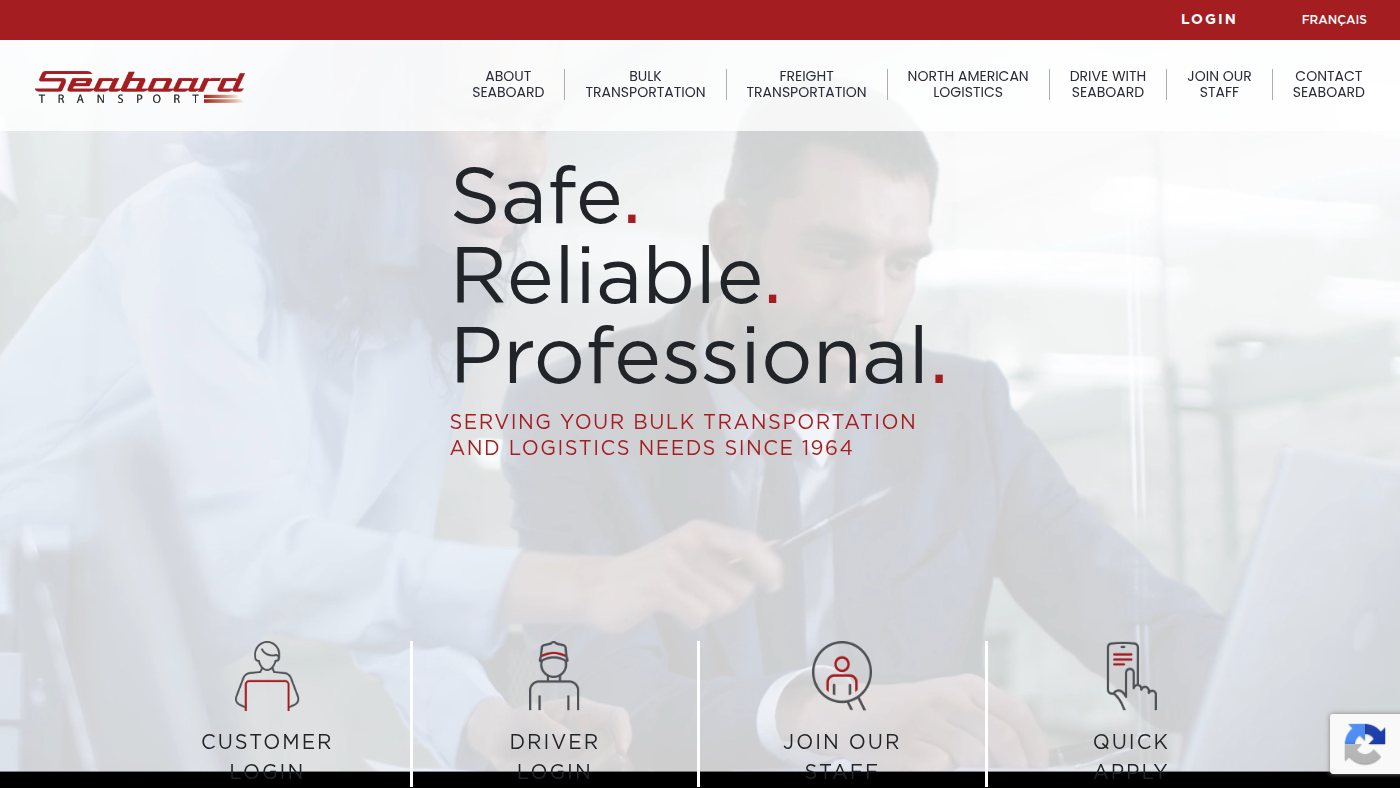 The home page of seaboardtransportgroup.com