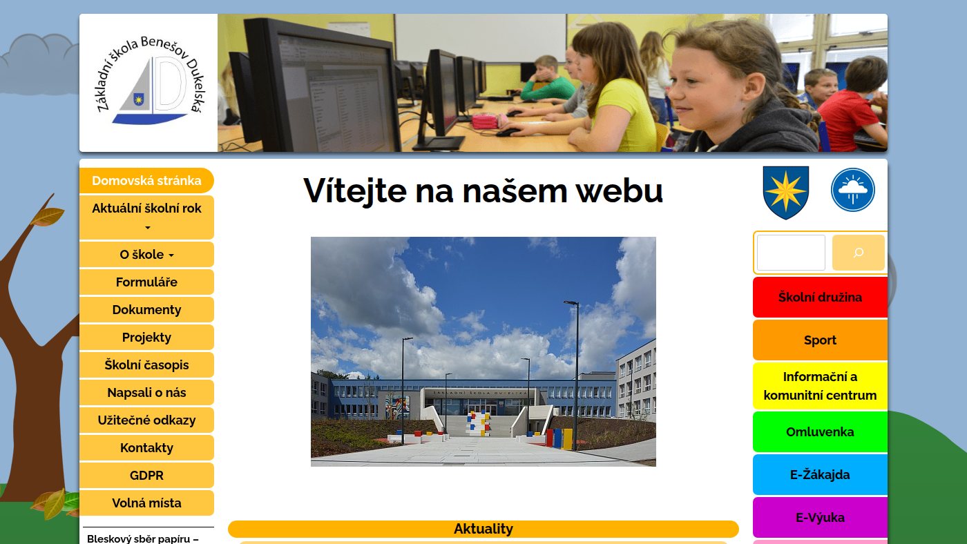 The home page of zsben.cz