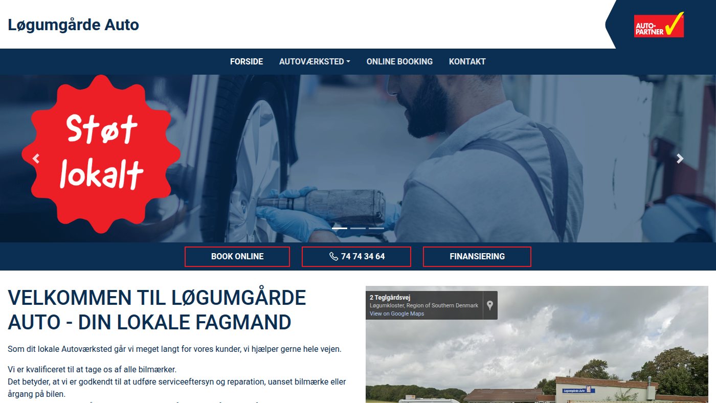 The home page of lgauto.dk