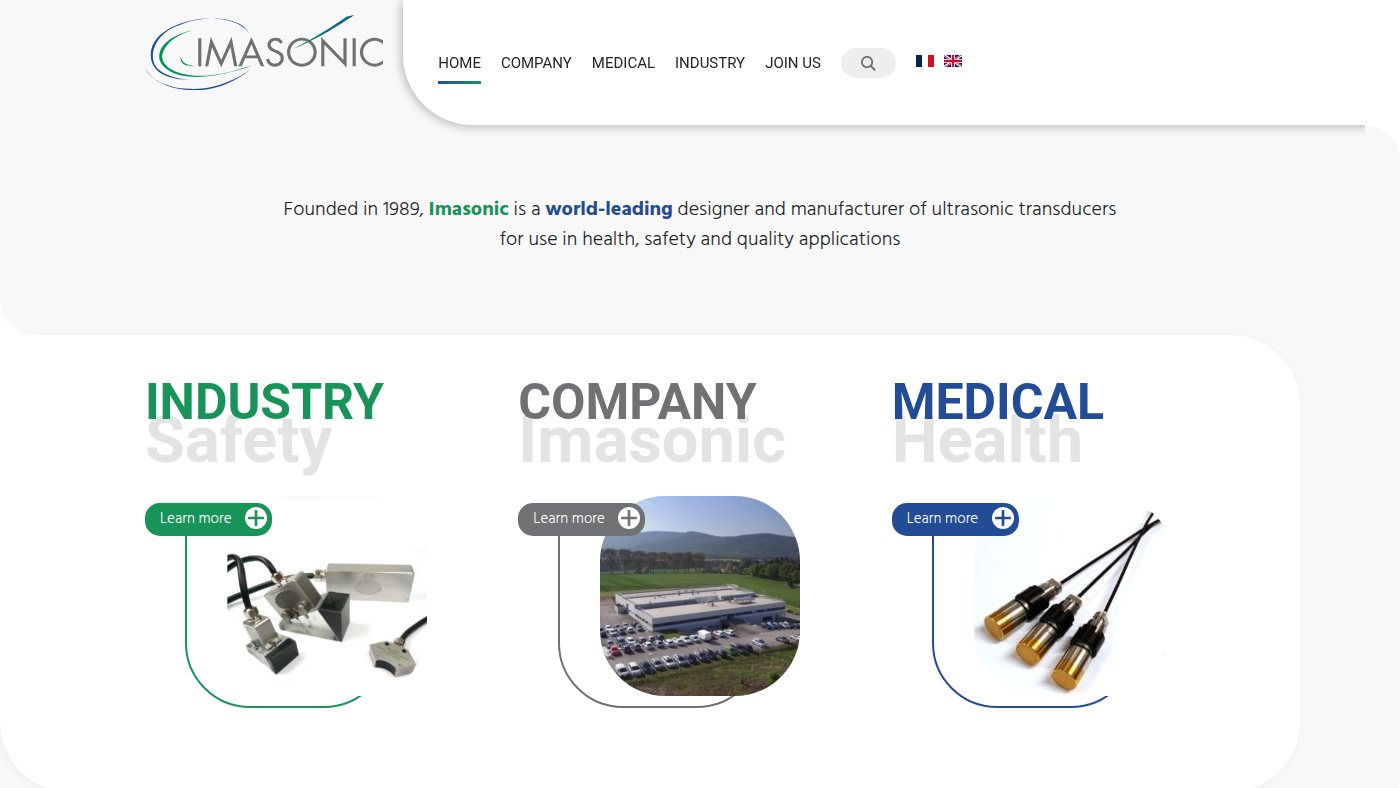 The home page of imasonic.com