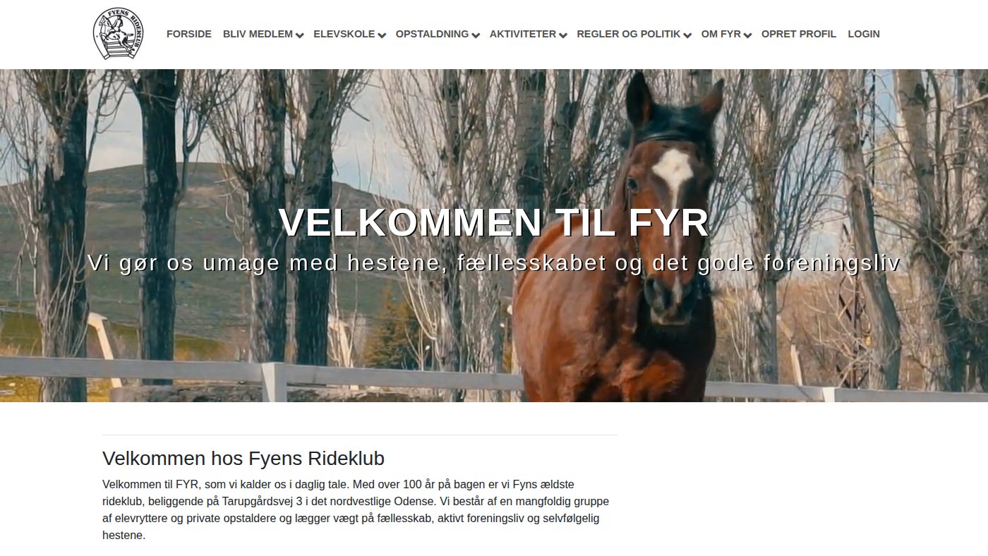 The home page of fyensrideklub.dk