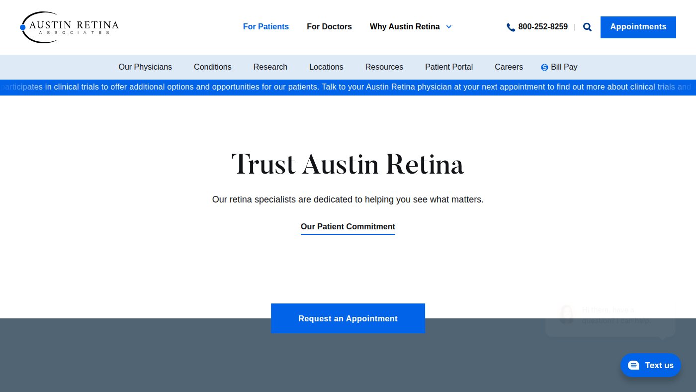 The home page of austinretina.com