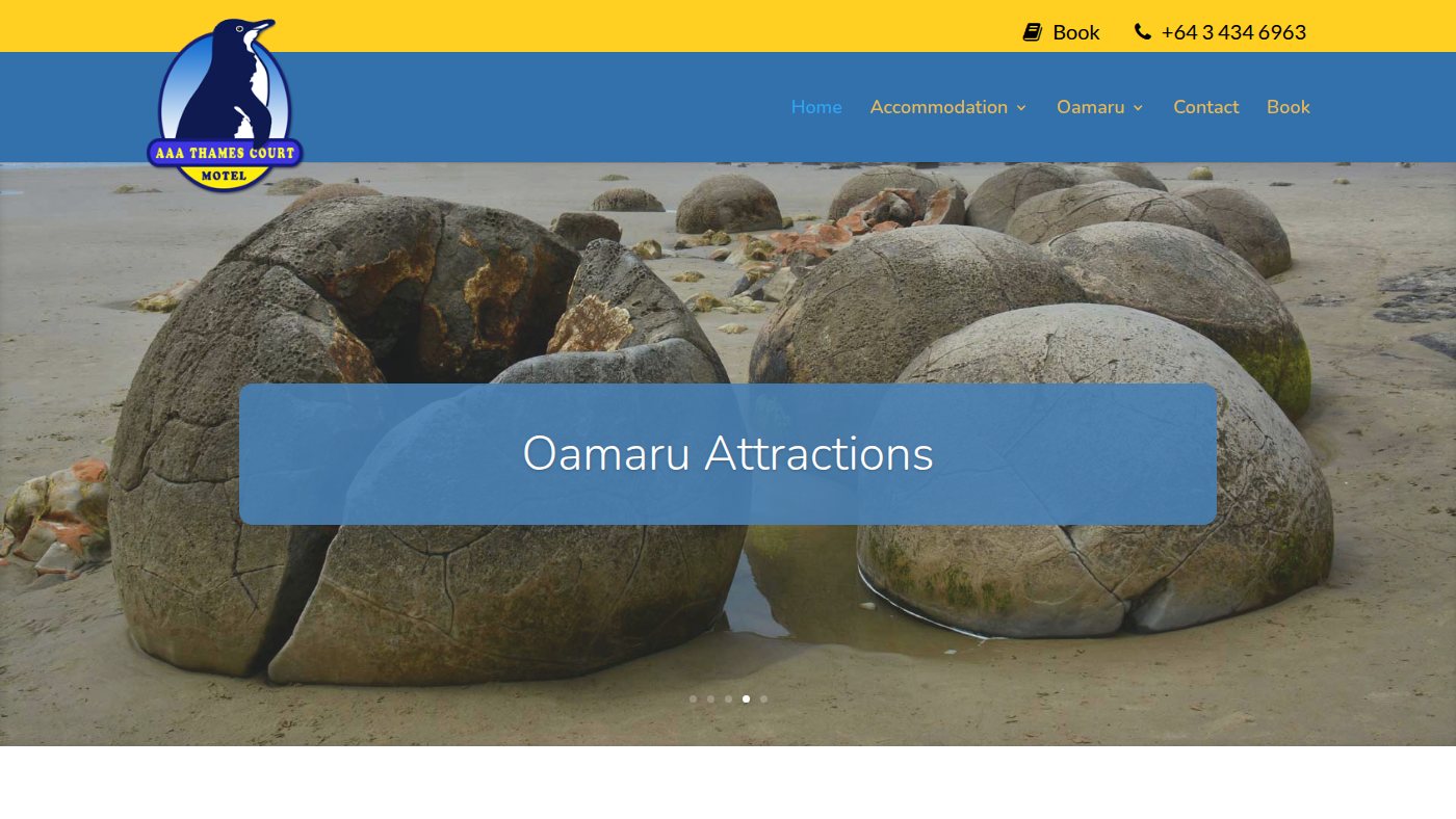 The home page of aaathamescourt.co.nz