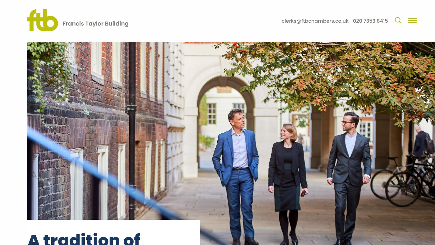 The home page of ftbchambers.co.uk