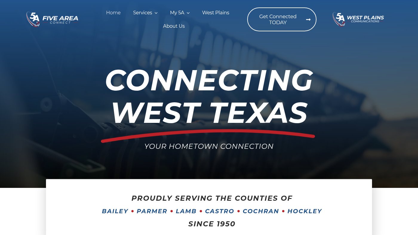 The home page of fivearea.com