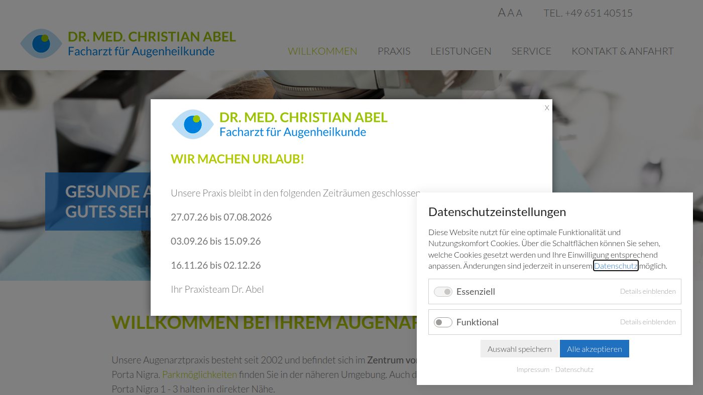 The home page of augenarzt-in-trier.de