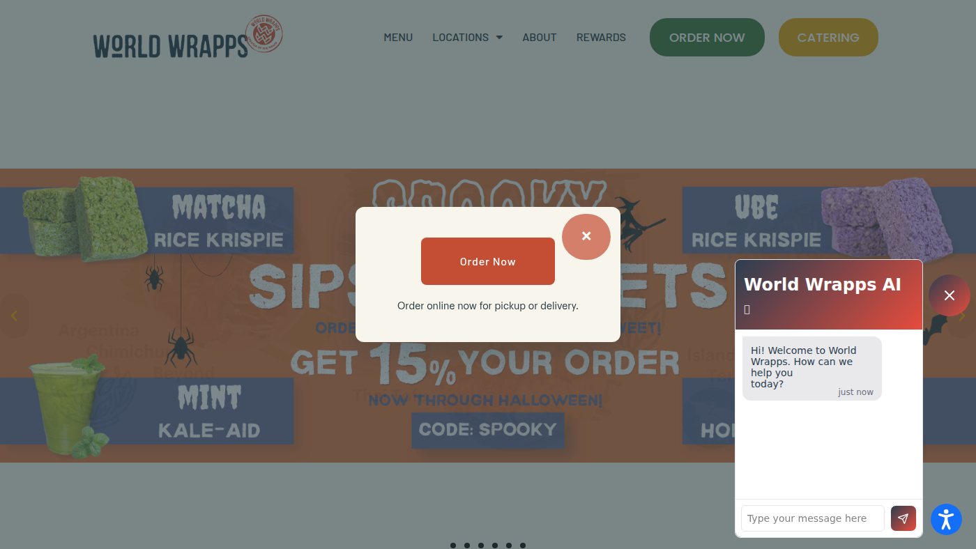 The home page of worldwrapps.com